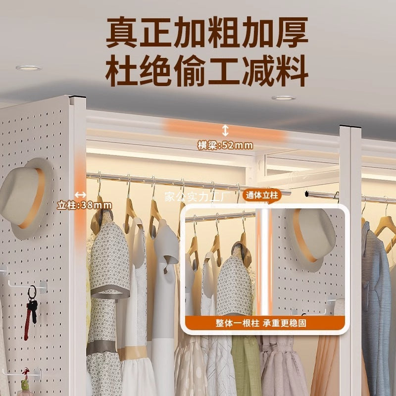 Shelf Wardrobe Household Multi-layer Open Hanger Bedroom Rental Room Storage Floor Shelf Simple Coat Rack