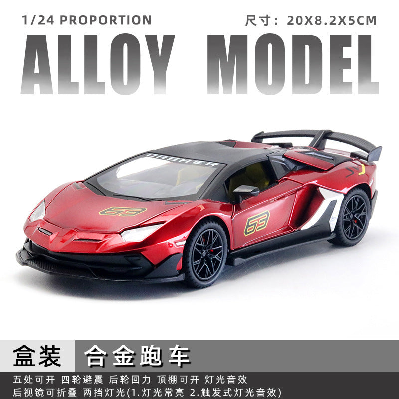 Large jeep wrangler alloy artificial 1:24 model bugatti lambo car kids toy men's gift ornaments