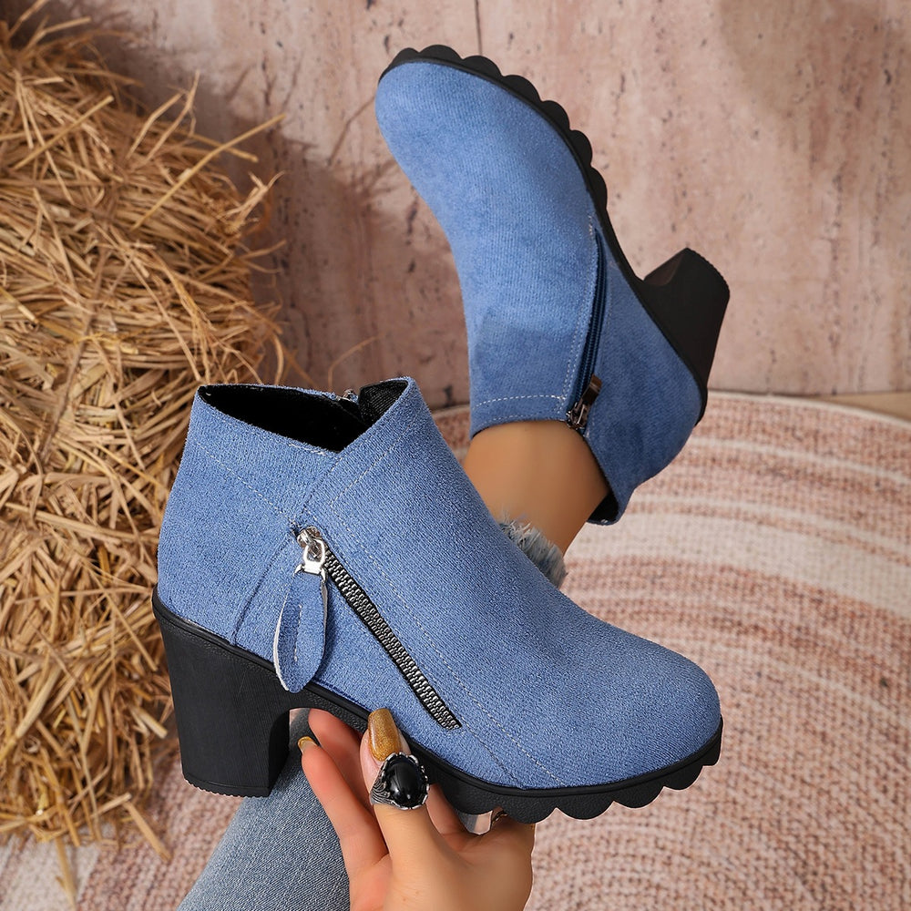 summer new arrival: plus size women's casual comfortable chic side-zip flats - wholesale