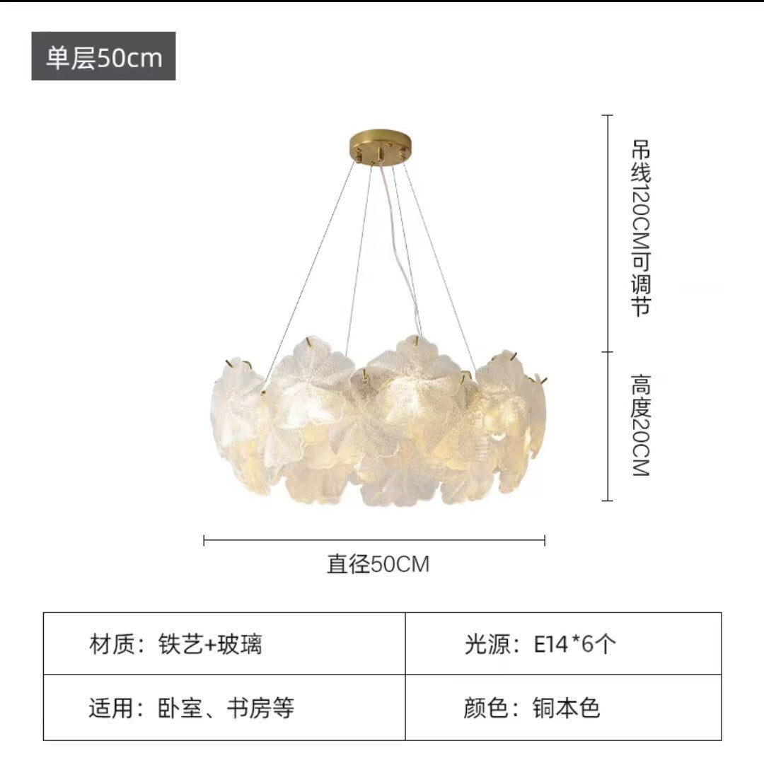 Living room chandelier French light luxury lighting creative high-end snowflake dining room bedroom light modern simple hall main light