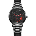 New arrivalmenrotate wheel stereocut out car modification gift watch middle southeast asia men's watch quartz watch