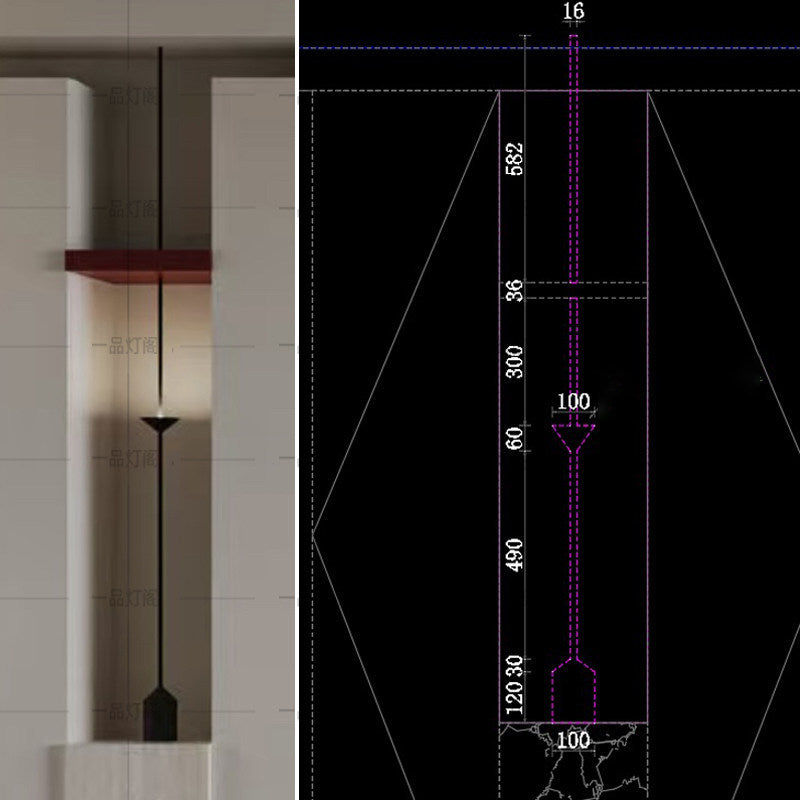 Entrance aisle corridor aisle overhead speaker floor lamp house living room background wall long pole hourglass floor lamp