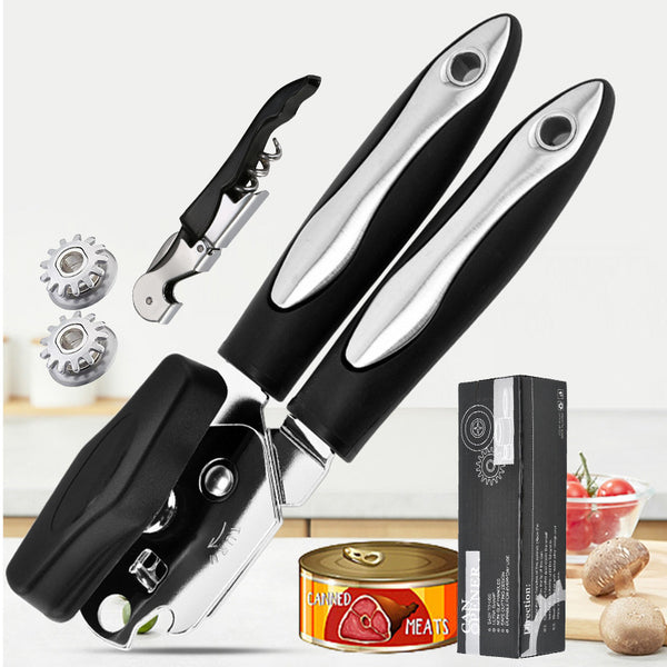 Manual can opener, camping food can knife, lunch meat can opener, portable multi-function bottle opener
