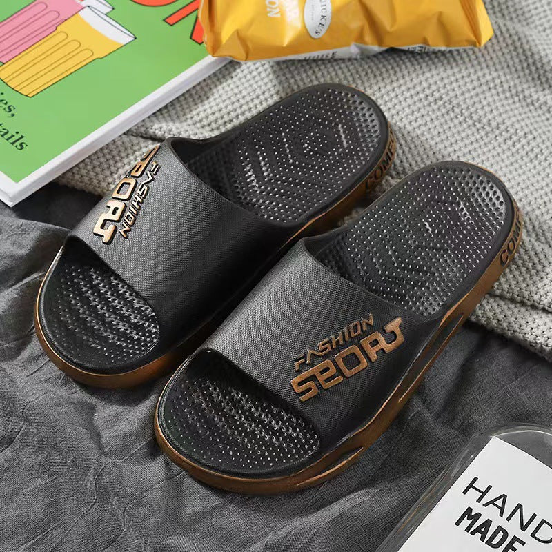 New arrivalfashion slippers men's summer breathable shit-feeling soft bottom home sandals outdoor trendy beach shoes wholesale