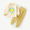 Baby autumn clothessuitpure cotton baby high waist belly protector boys pajamas girl home clothes spring & fall kidsintimates