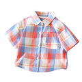 Kids' shirts: new  styles for boys - stylish cotton plaid shirts for spring and autumn. fashionable turn-down collar cardigans for toddlers and young children