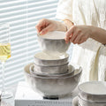 Gradient gray appearance underglaze color ceramic tablewarefor homeceramic bowl eating bowl good-looking bowl plate tableware suit
