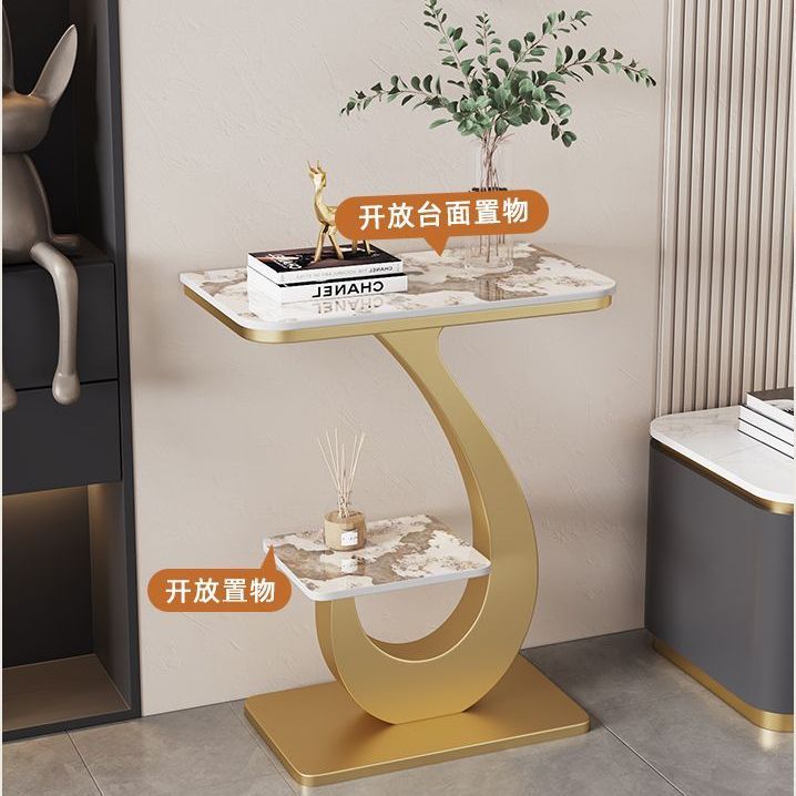 2026 new rock slab plant stand - luxury, high-end living room floor display shelf, balcony plant stand, minimalist entryway table