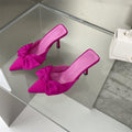 2026 french high heel pointed-toe sandals with bow detail - new summer collection, elegant and unique