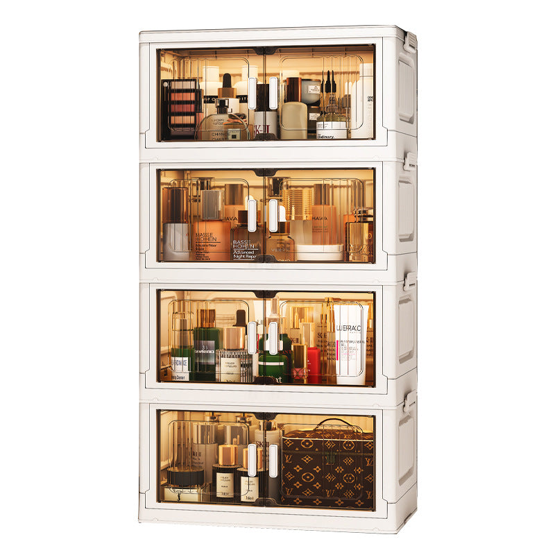 33-75 Plastic cosmetics cabinet storage storage box, folding transparent storage cabinet finishing multi-layer, starting from one piece for approval