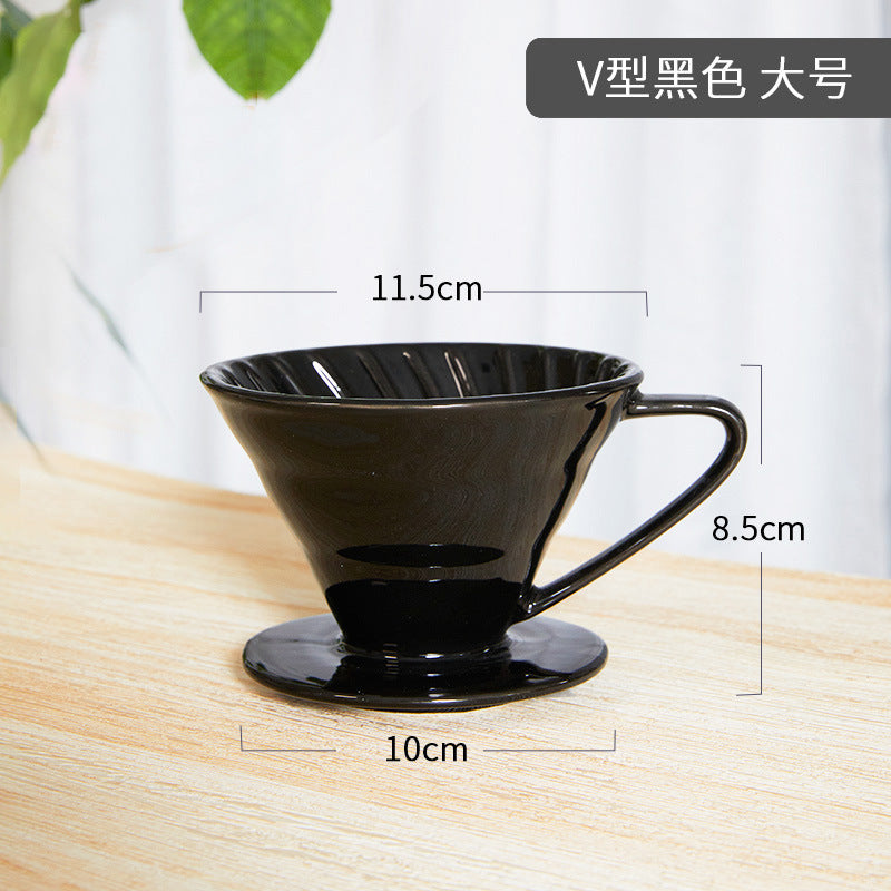 Blue glaze ceramic coffee filter cup retro hand brew v60 filter conical drip filter cup appliance starry sky