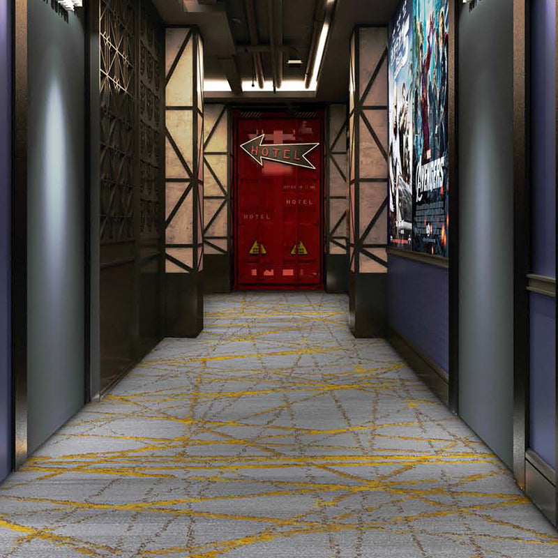 Hotel corridor aisle carpet new chinoiserie nylon printing 800g thickeneded flame retardant b1 pass-through floor stain-resistant aisle carpet