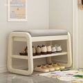 For home door shoe changing stool solid wood light luxury can sit shoe cabinet stool all-in-one entrance door extremely narrow can store shoe stool