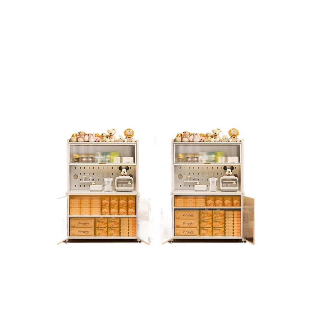 Kitchen baby feeding station organizer cabinet, baby supplies storage rack, freestanding multi-tier large capacity storage cabinet