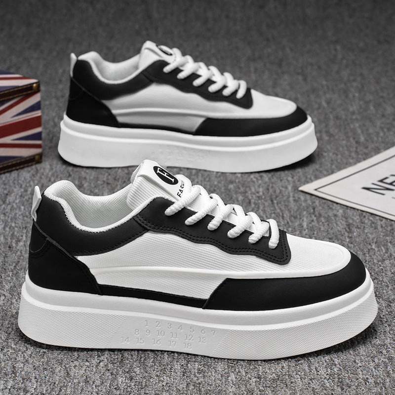Men's spring 2025 new breathable white sneakers, athletic casual shoes, trendy men's brand, niche anti-slip wear-resistant skate shoes