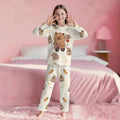 wholesale: girls' long-sleeved pajamas (set) - lightweight spring/autumn styles for toddlers and big kids