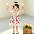 Summer dress little princess summer outfit baby girl thin outerwear sweet cute dopamine summer clothes