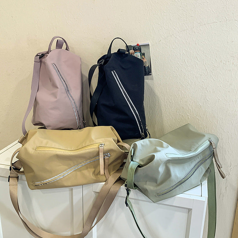 New large-capacity sports portable yoga fitness bag multi-functional shoulder messenger bag fashionable versatile pillow bag