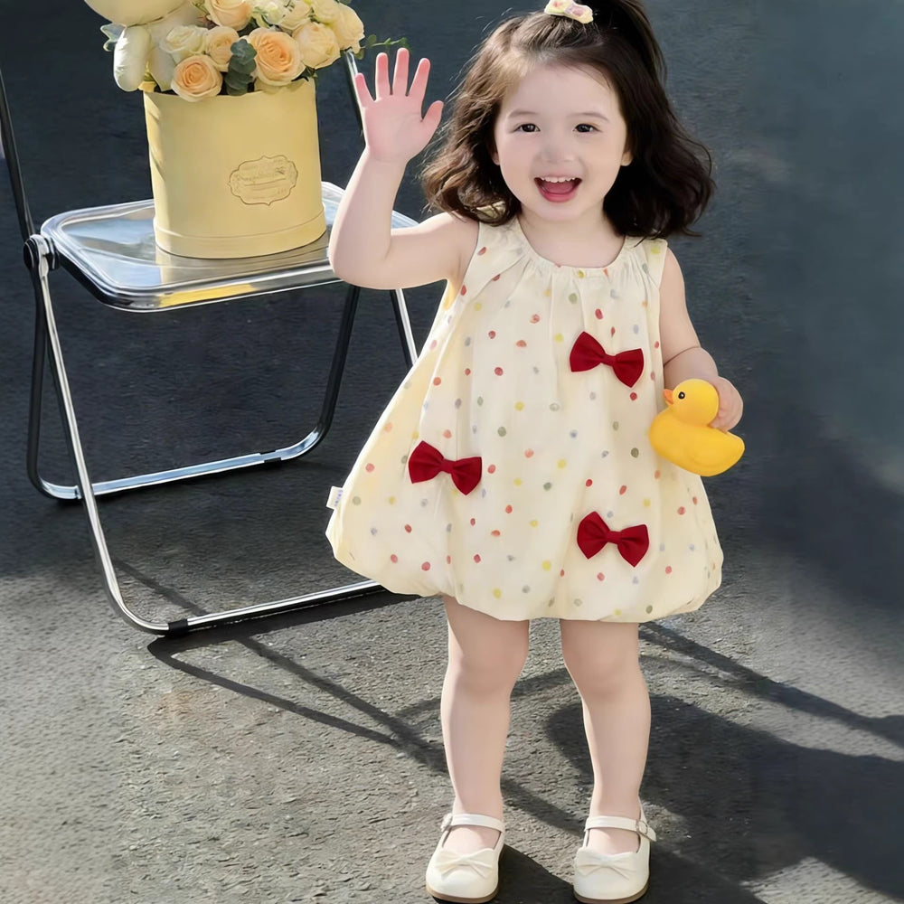 【dropshipping】summer baby girl dress infant first birthday party dress tulip skirt little girl vest dress girls' dress