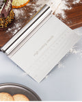 Baking scraper stainless steel dough cutter multi-function with scale flour cutter kitchen for home dough cutter rice roll scraper