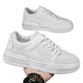 Men's spring/autumn niche design versatile casual solid black skate shoes youth sports thick sole height increasing bread shoes trendy sneakers