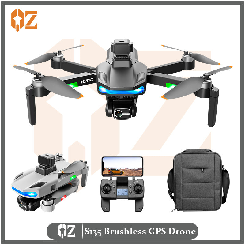 s135 drone with 3-axis gimbal, hd aerial photography, quadcopter, auto-return, and gps remote control