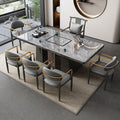 Modern rock slab tea table and chair set - ideal for home, balcony, living room, office, or kung fu tea - complete all-in-one set