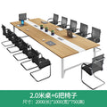 2.0m single table+6 chairs