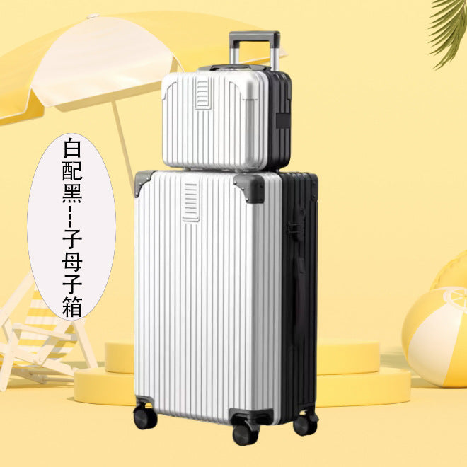 Retro suitcase large capacity high value trolley case universal wheel password case student suitcase leather case wholesale
