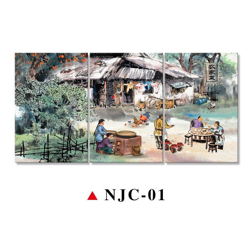 Hotel box wall decoration painting creative agritainment wall mural restaurant catering shop farmyard room painting