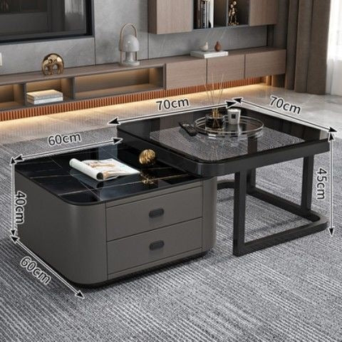 Rock slab coffee table living room for homenew arrivalpopularaccessible luxuryclassy table square folding marble small apartment tea table