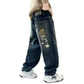 Boys' jeans - spring/autumn collection - kids' loose-fit trousers - mid-to-large size boys' relaxed fit korean style spring/autumn pants