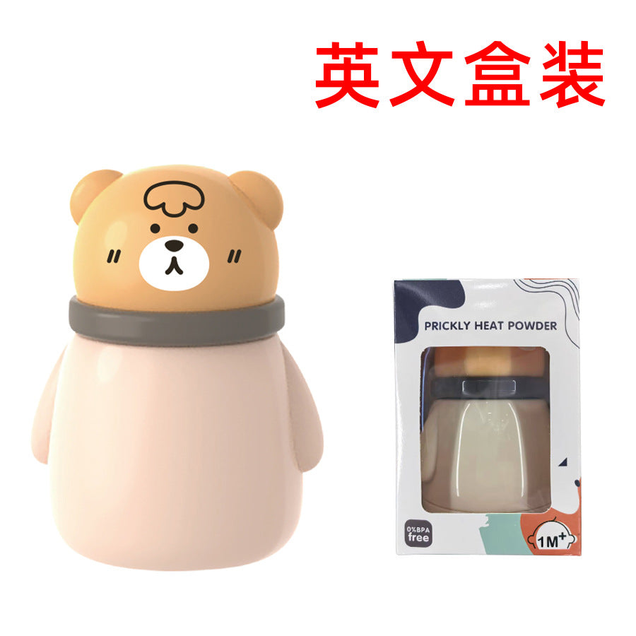 English box, baby puff box, baby prickly heat powder puff box, newborn talcum powder box, children's puff box.