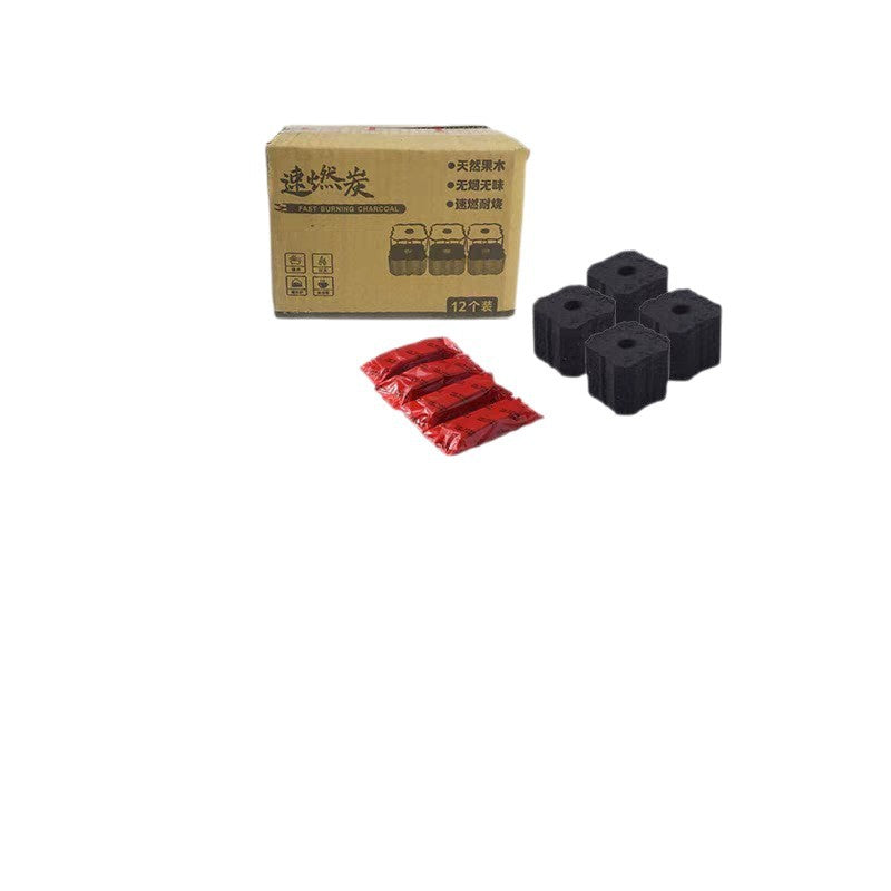 Quick-ignition charcoal barbecue carbon smokeless fruit charcoal special flammable household outdoor bamboo charcoal block stove tea firewood charcoal