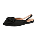 Summer flat bow-tie peep-toe sandals 2025 new export fashion plus size pointed toe open back sandals women's wholesale