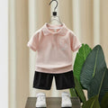 Boys' summer short-sleeve two-piece outfit,  new arrival: cute, trendy, and stylish summer set for cool and fashionable kids