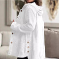 cross-border fashion women's autumn/winter new arrivals: -style hooded, loose-fit corduroy casual jacket for women