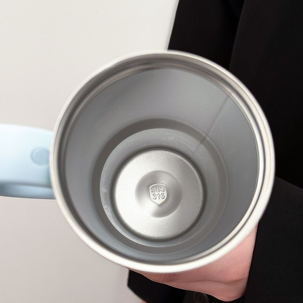 Twilight ice king cup 316 stainless steel thermos cup high-looking large-capacity cold-keeping straw cup outdoor sports water cup
