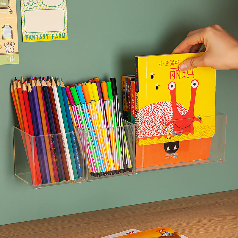 Art raw lead painting special pen holder wall hanging storage box plastic square watercolor pen marker storage box