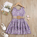 new summer collection: girls' floral sundress - perfect for beach vacations! cross-border exclusive