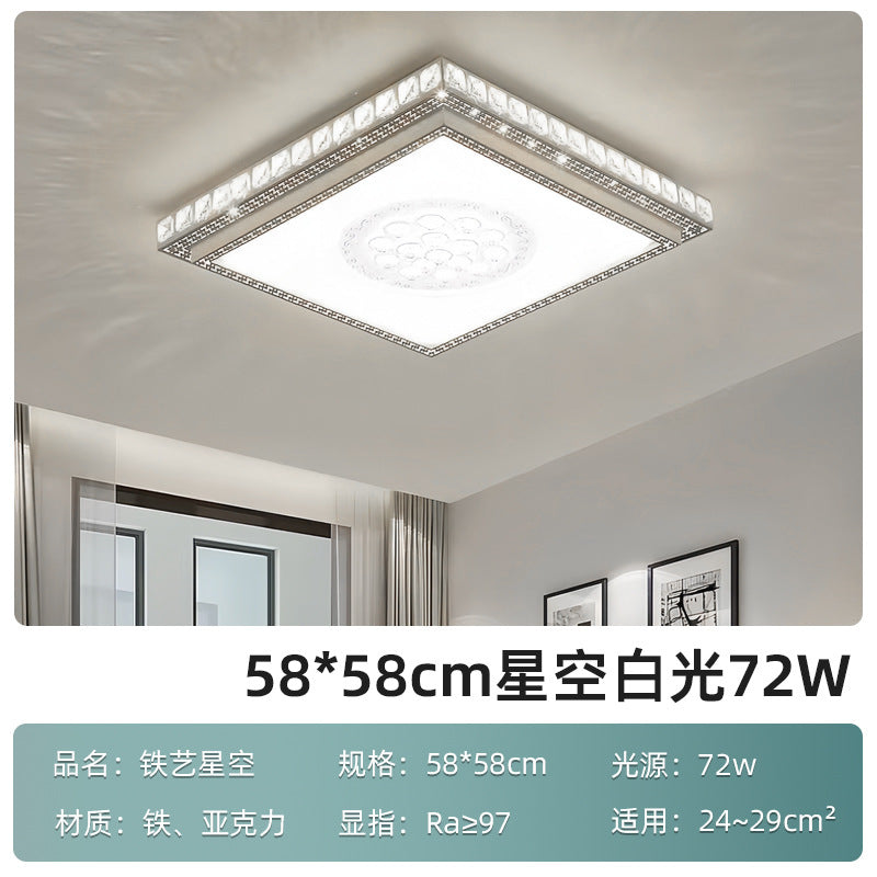Living room light simple modern round atmosphere led ceiling light crystal bedroom light dining room lighting household lighting