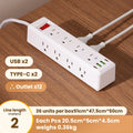 Us standard 110v power strip with overload protection, pd charging port, for us and canadian outlets