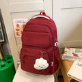 Backpack casual forest style fresh casual backpack cloud pendant preppy style high school student large capacity backpack