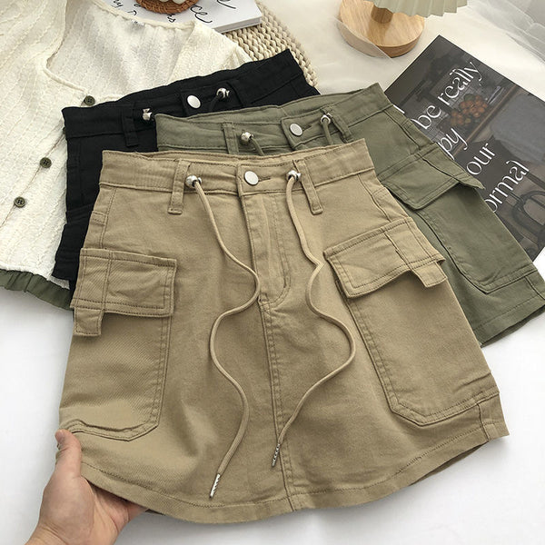 Large size pure desire slim fit high waist denim skirt women's 2025 summer Spice Girl fashion retro slim short skirt