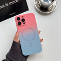Wholesale iphone 17 two-tone magnetic charging phone case with apple 16 lens film liquid silicone protective cover and magnetic attachment