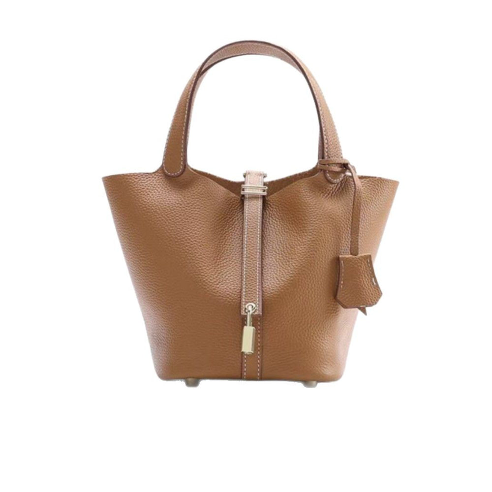 popular bag women's first layer cowhide vegetable basket bag easiest for match bucket bag genuine leather women's bag classy sense of handbag