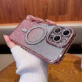 Luxury rhinestone-embellished glitter magnetic case for iphone 17 pro max - premium apple 16 cover