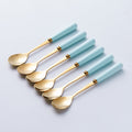 Blue gold spoon