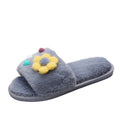2024 fall/winter new arrivals: minimalist floral plush slippers for women - trendy, flat, and perfect for wearing out. wholesale available