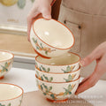 New arrivalfor homeceramic bowl very good-looking rice bowl underglaze color 4.5 inch rice bowl soup bowl sensory tableware noodle bowl